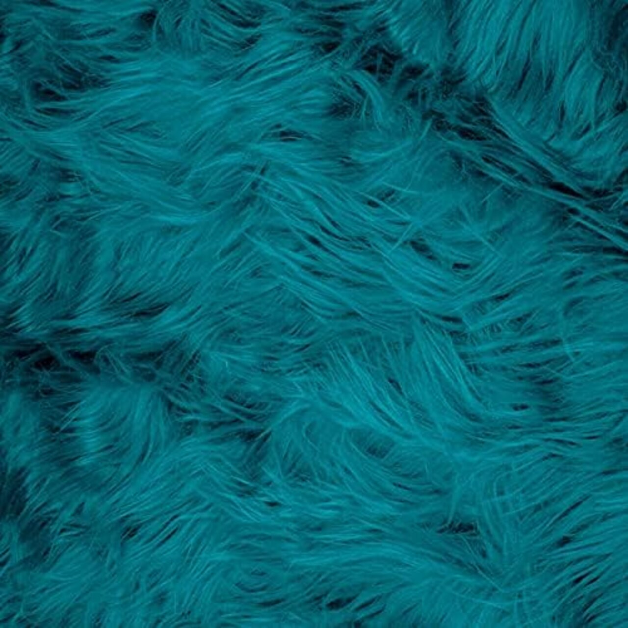 FabricLA Shaggy Faux Fur Fabric - 4&#x22; X 4&#x22; Inches Pre-Cut - Use Fake Fur Fabric for DIY, Craft Fur Decoration, Fashion Accessory, Hobby - Dk Turquoise